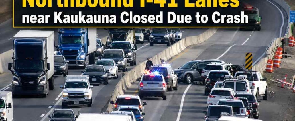 Northbound I-41 Lanes near Kaukauna Closed Due to Crash